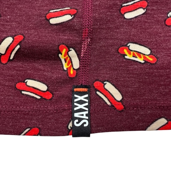 SAXX Viewfinder 1/2 Zip Merino Wool Base Layer Men’s Long Sleeve XL Hot Dog - Picture 8 of 9